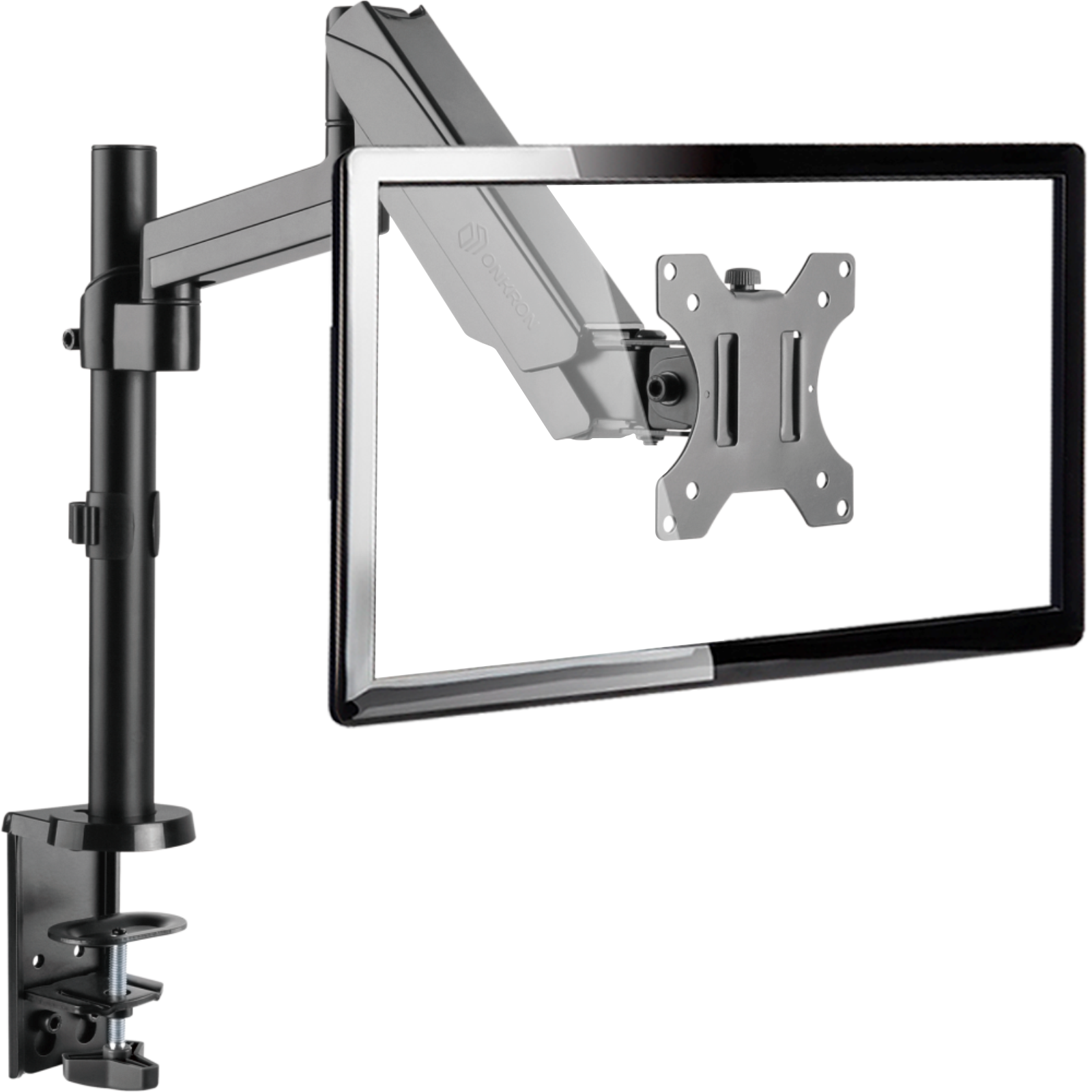 Monitor Arm Desktop Mount for 13”-32" Screens up to 17.6 lb. ONKRON G70, Black