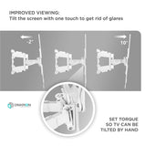 Full Motion TV Wall Mount for 35" to 60-inch Screens up to 80 lbs ONKRON M5, White