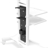 Equipment Panel with Shelves for TV Stand TS1881 Black ONKRON APP1881, Black