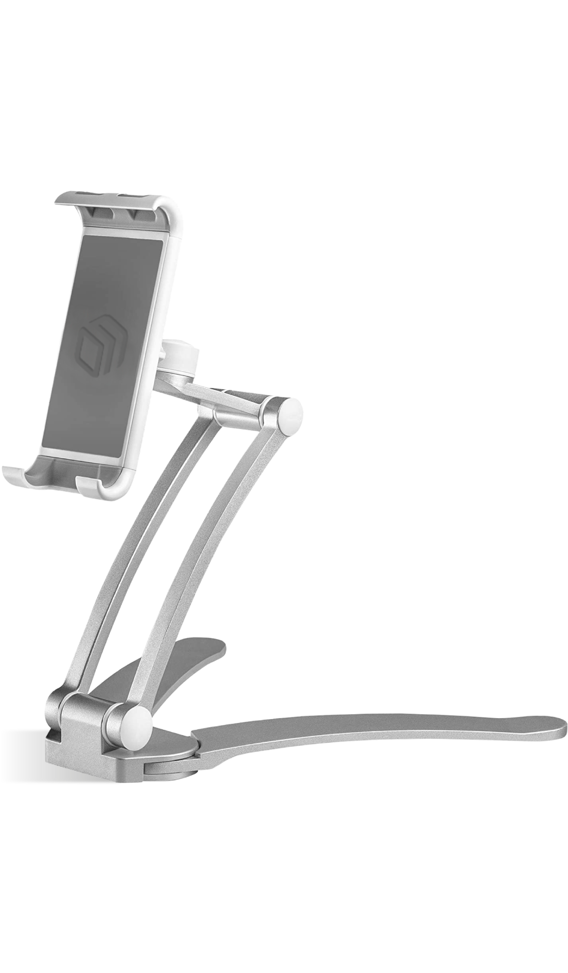 Cell Phone Stand Tablet Holder for 4.7”-11" Screens up to 2.4 lbs Adjustable ONKRON DS-01, Silver