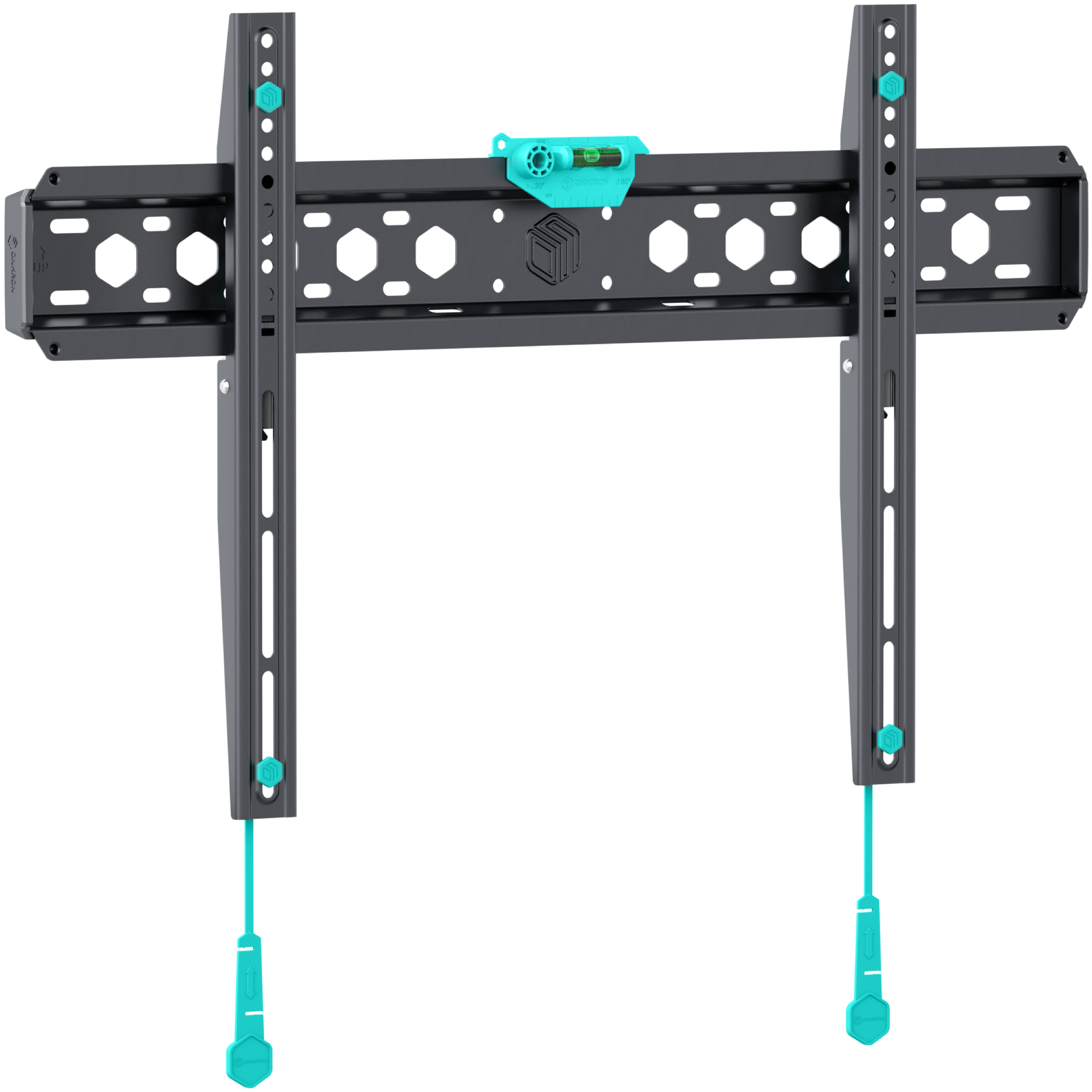 Fixed TV Wall Mount for 43" to 85-inch TVs Screens up to 150 lbs ONKRON FM6, Black