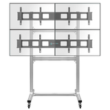 Freestanding Mobile Video Wall Stand for 4 Screens 40