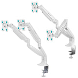 Dual Monitor Desk Mount Stand for 13"-32" Screens up to 19.8 lb. ONKRON G200, White