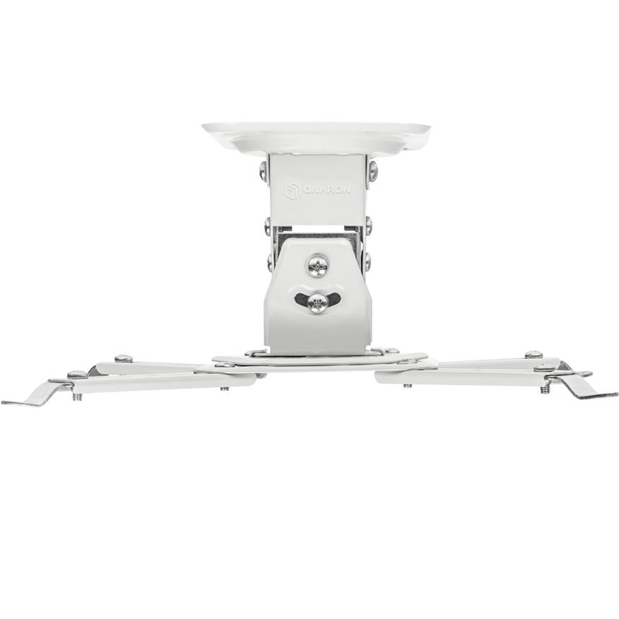Projector Mount Ceiling Adjustable Bracket up to 22 lbs Projectors  ONKRON K2A, White