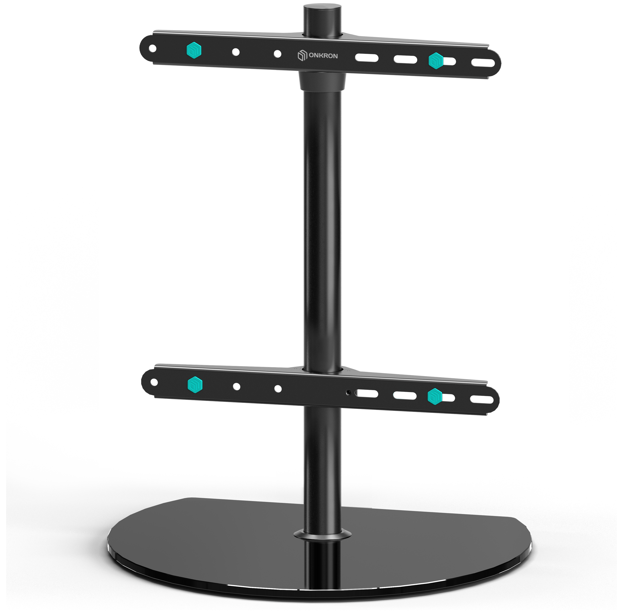 Universal Swivel Table Top TV Stand for 32"-65" TVs up to 77 lb. ONKRON PT2, Black