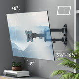 Full Motion TV Wall Mount for 10" to 35-inch Screens up to 55 lbs ONKRON R4, Black