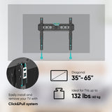 Tilting TV Wall Mount for 35" to 65-inch Screens 16" up to 132 lbs Stud Walls ONKRON TM5, Black