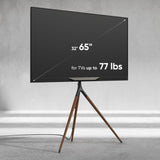 Artistic Easel Tripod TV Stand for 32” – 65 Inch  up to 77 lbs ONKRON TS1220, Black
