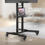 Mobile TV Stand Rolling TV Cart for 50"-90" Screens up to 198 lb ONKRON TS1891, Black