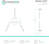 VESA Adapter for Non-VESA Monitors Mounting Kit for 17”-27" Screens ONKRON A2V, Black