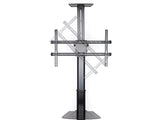 Commercial Series Premium Adjustable Mobile Tilt TV Wall Mount Bracket Stand Cart with Media Shelf, For TVs 37in to 70in, Max Weight 110lbs, Rotating, Height Adjustable w/ VESA up to 600x400